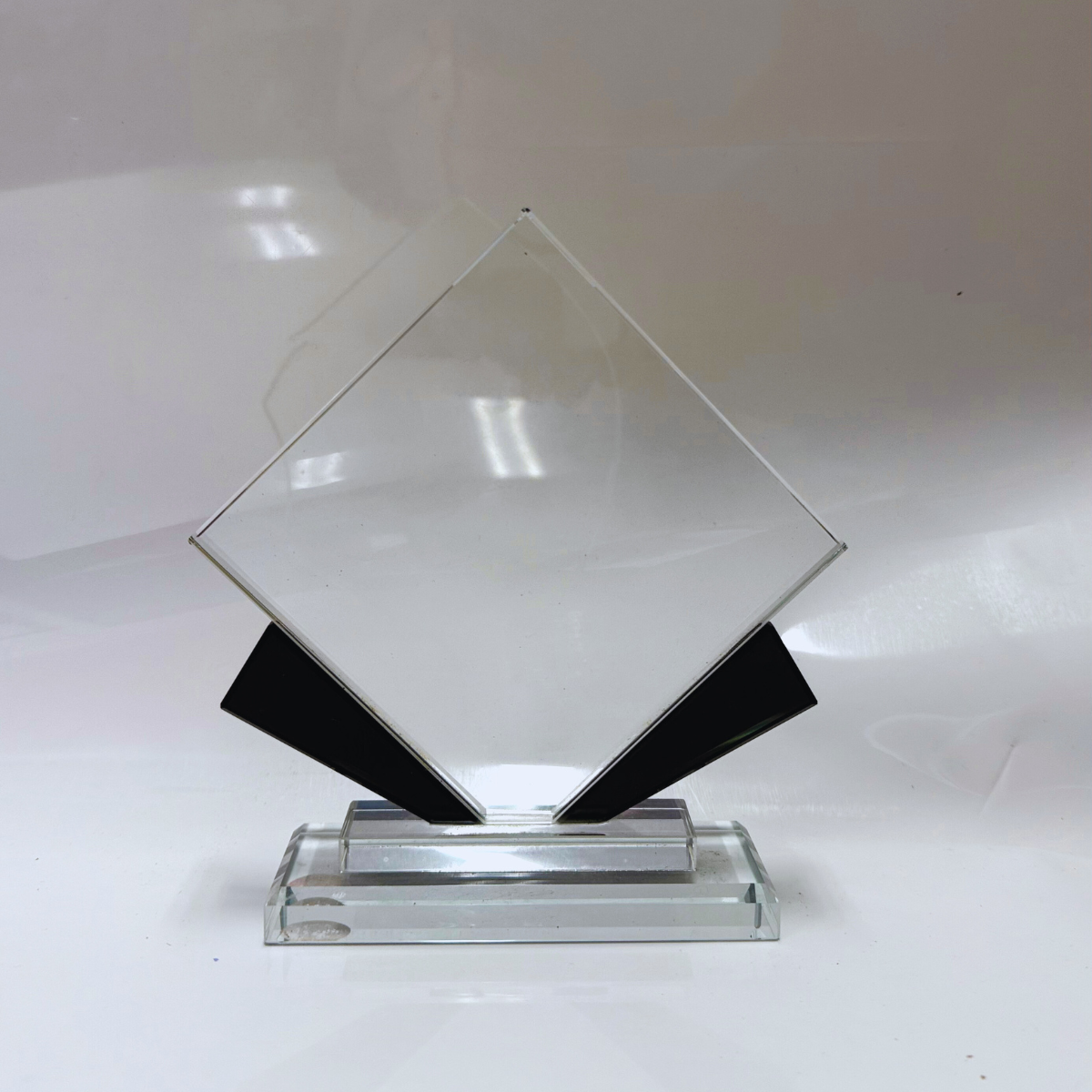 Placa Cristal borde Negro