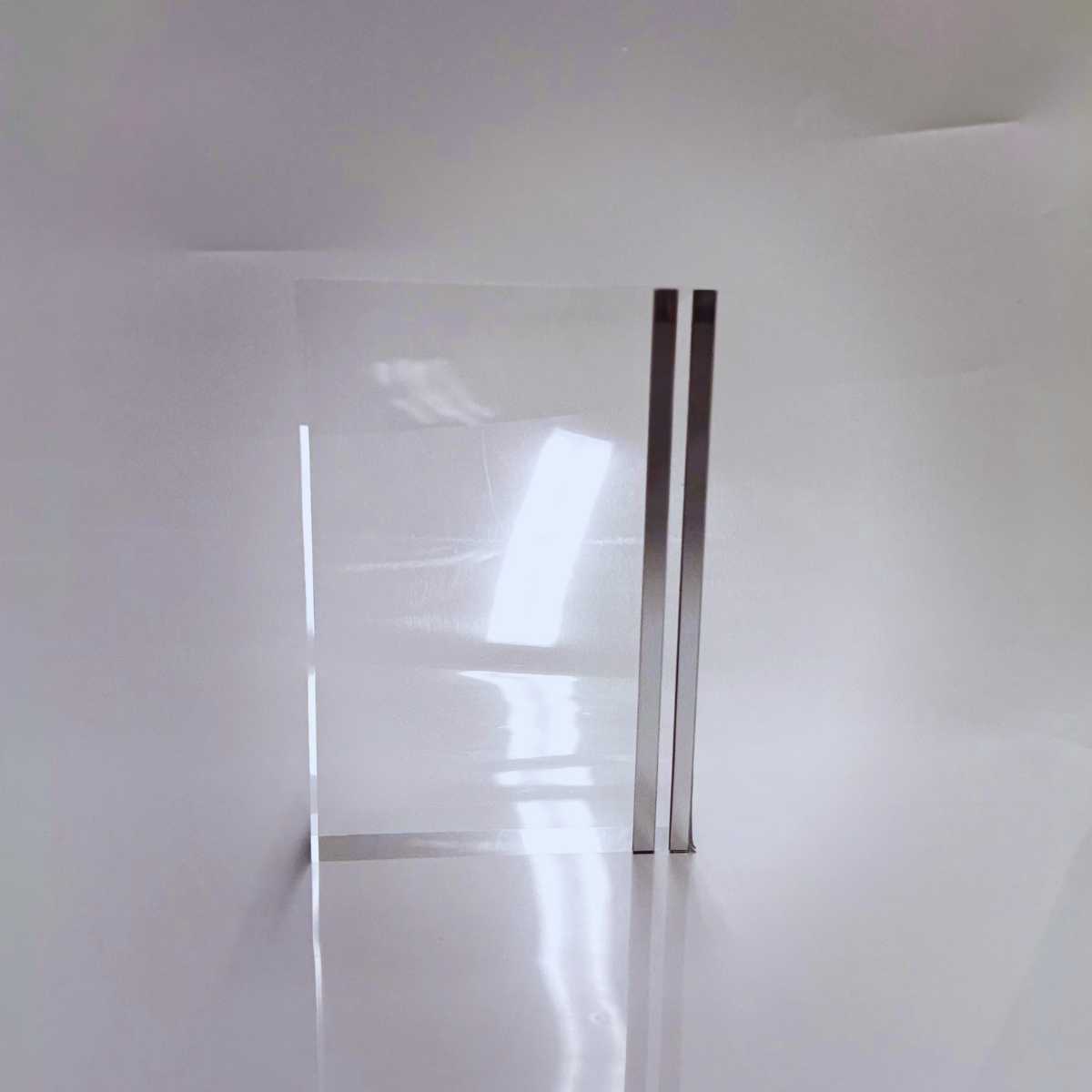 Placa Acrilico lineas Plata