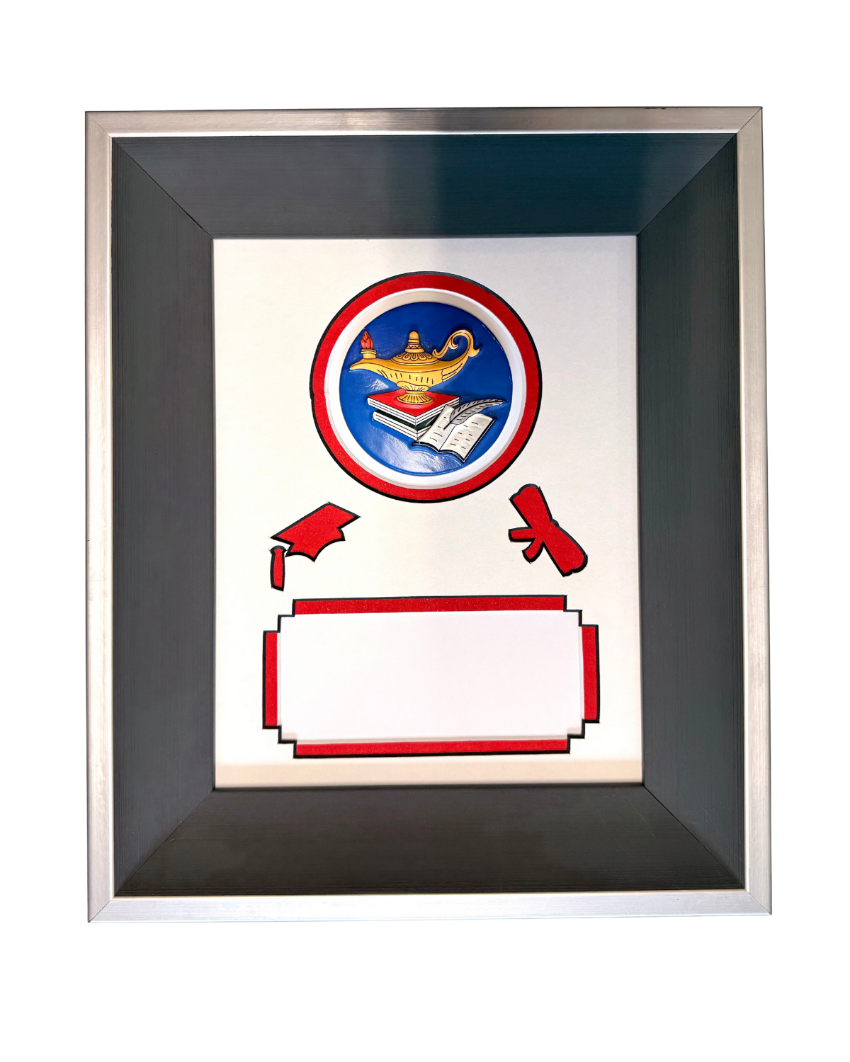 Enmarcado Lámpara y Libro