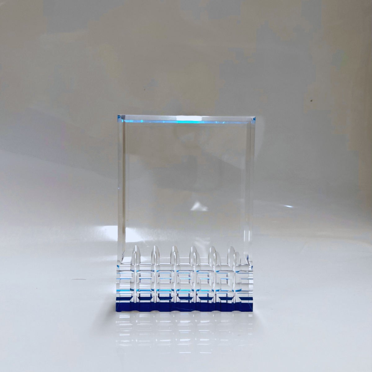 Placa Acrílico base azul