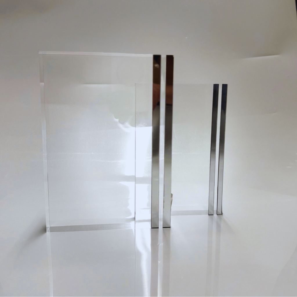 Placa Acrilico lineas Plata