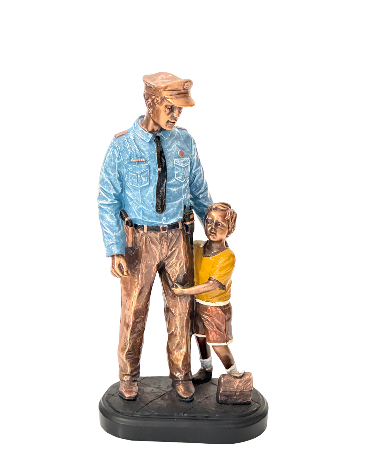 Estatuilla Policía y Niño
