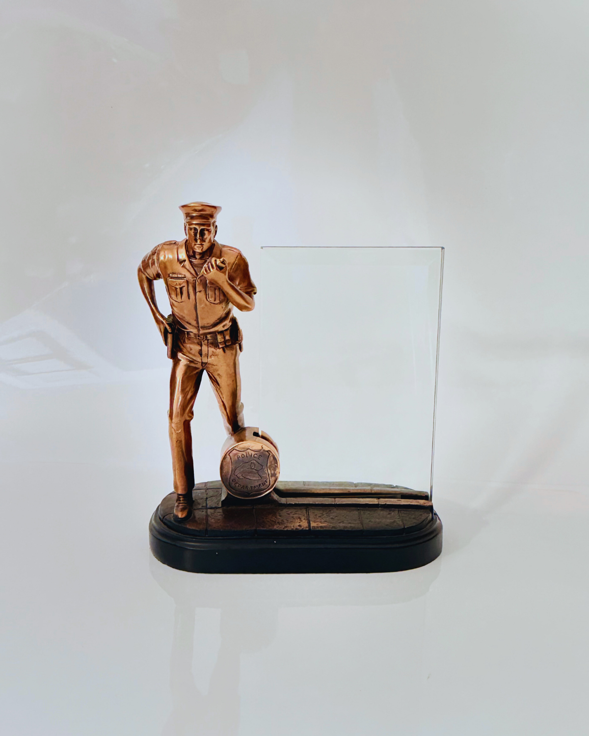 Placa Cristal Policía