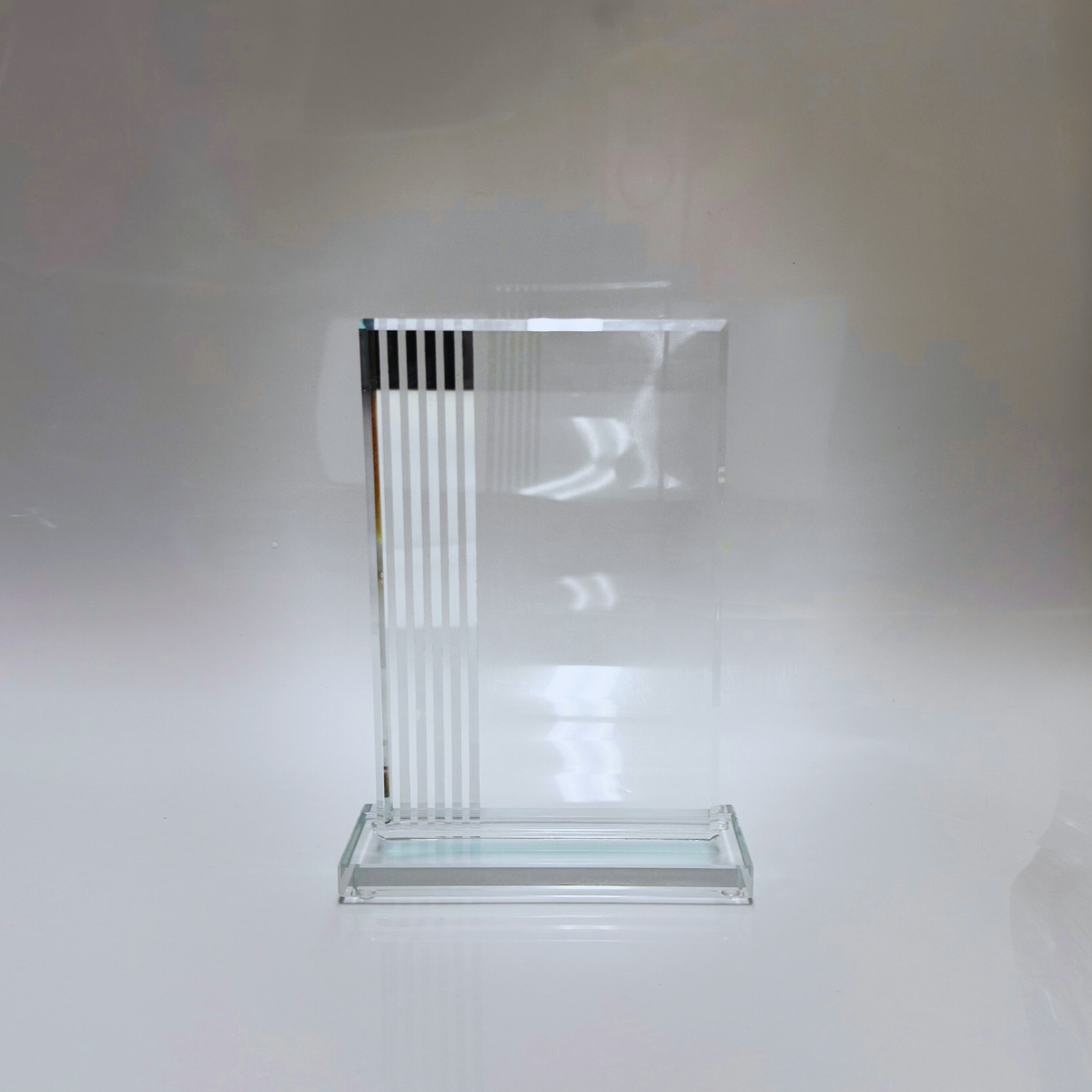 Placa Rectangular lineas plata