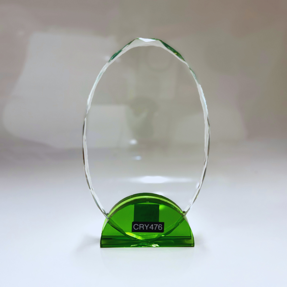 Placa Ovalada base verde