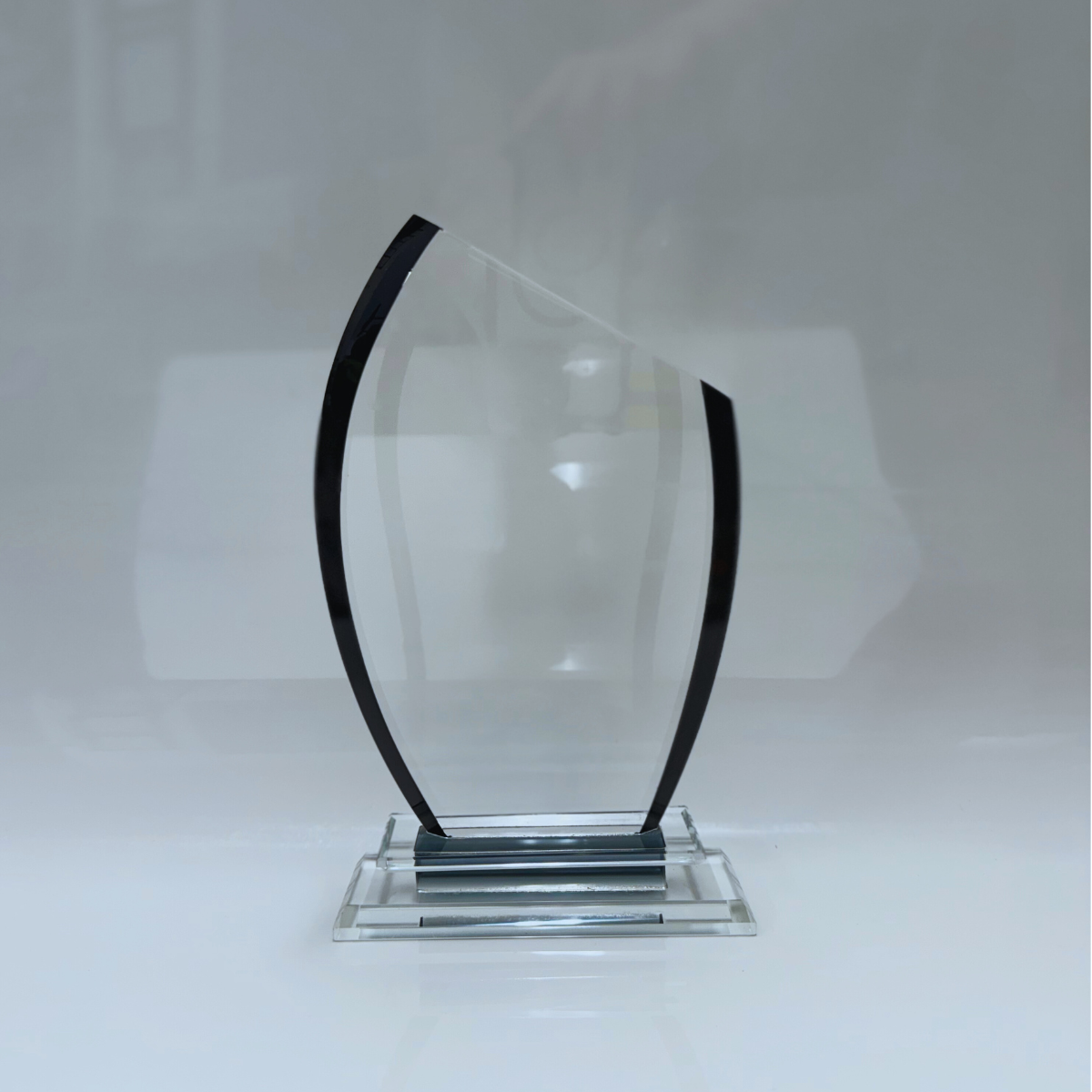 PLaca Cristal Bordes Negros