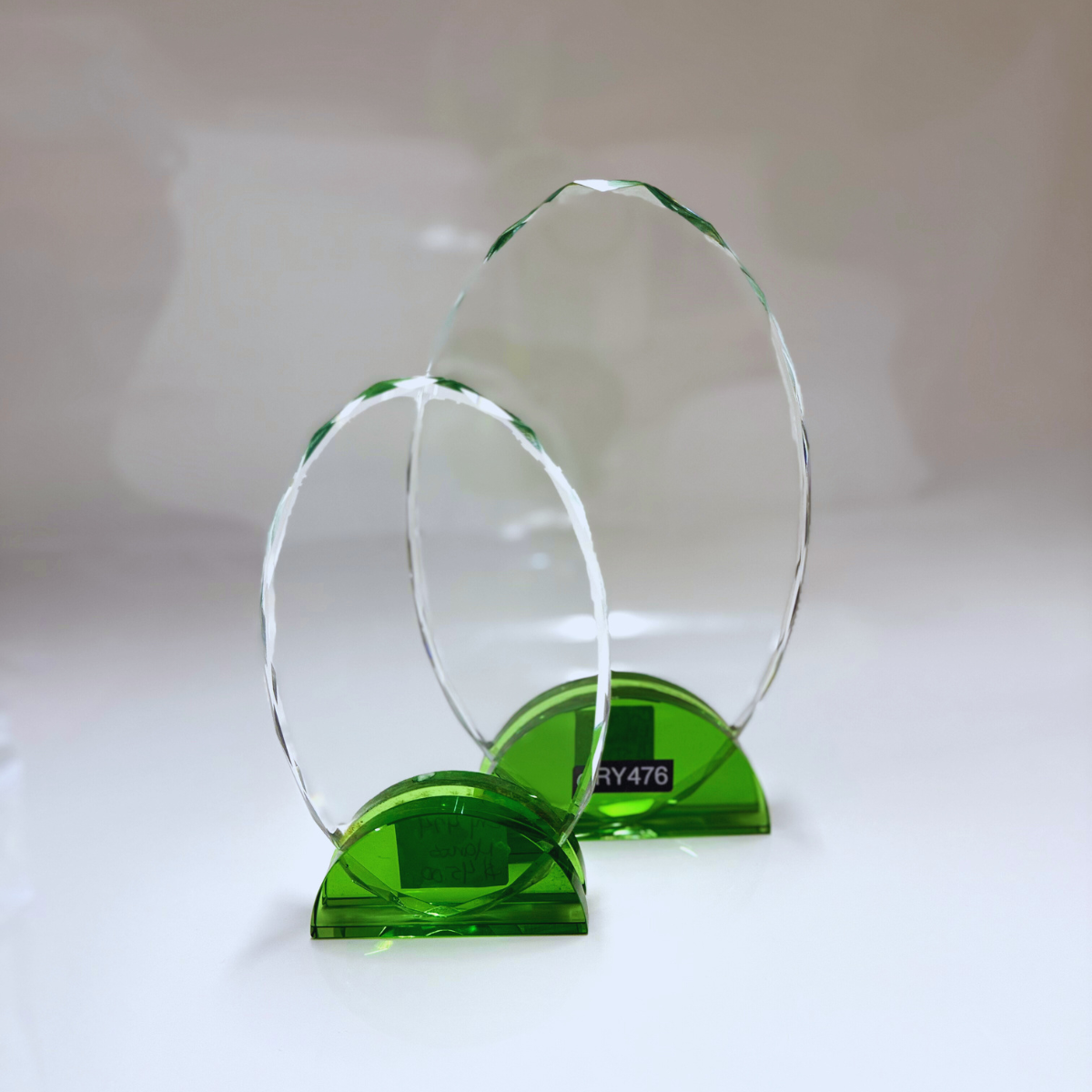 Placa Ovalada base verde