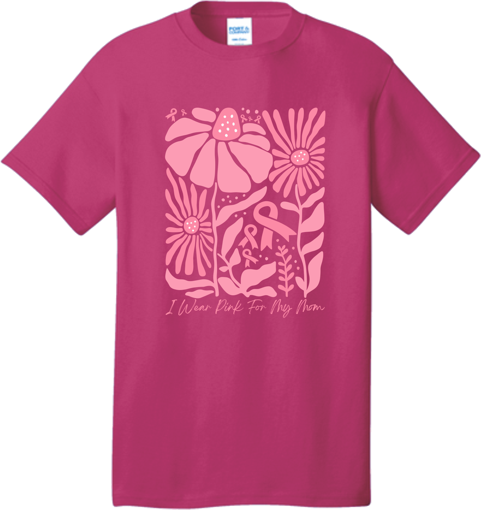 Groovy Tshirt I Wear Pink for my Mom